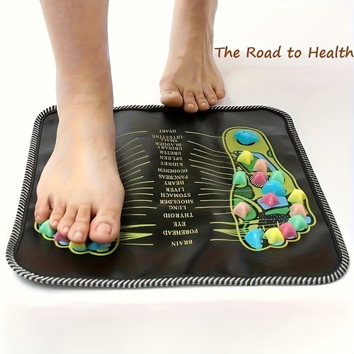 Colorful Foot Massage Mat with Acupressure Points - Relaxation Mat, No Electricity Required