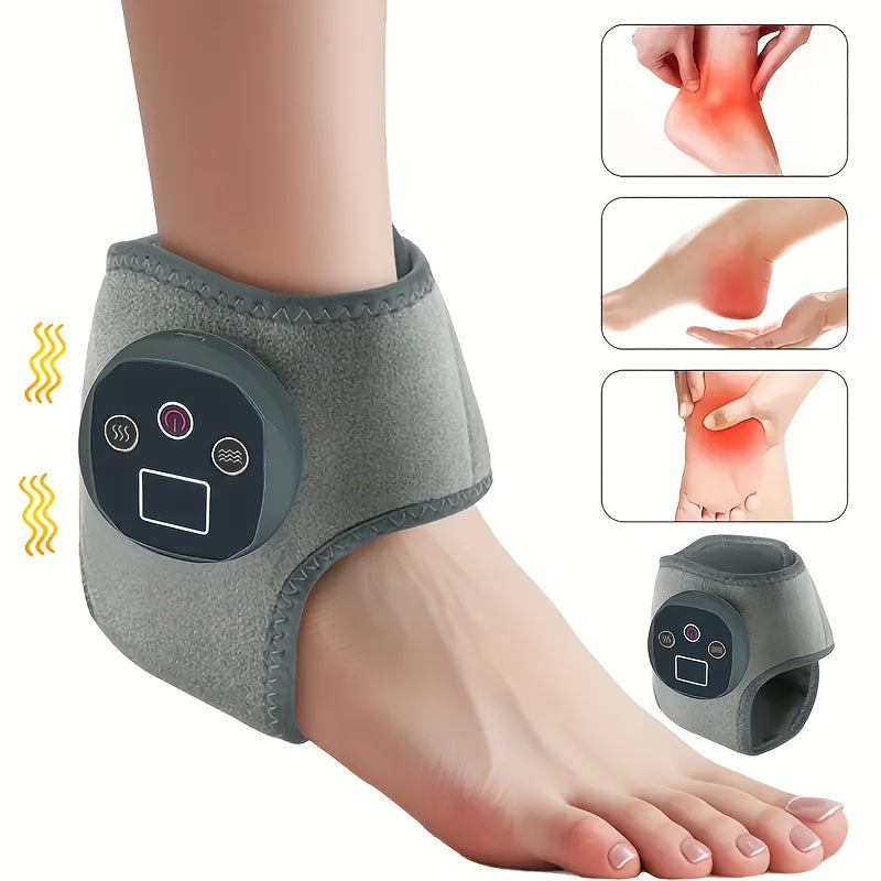 Flexible Wireless Electric Massager - Pneumatic Vibration & Heating, LCD Screen, Adjustable Settings