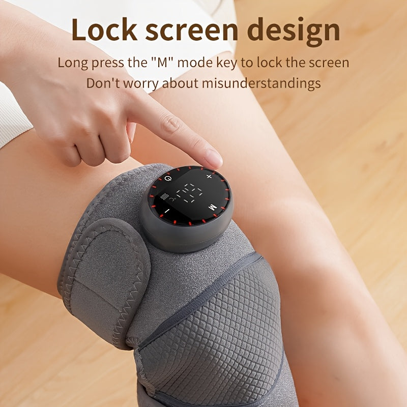 Rechargeable Knee Massager with Heat - Battery Powered, Ergonomic Design for Knee Pain Relief